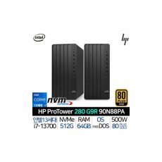 인텔 13세대 i7 데스크탑 본체 가정용 컴퓨터 사무용 PC 프로 TWR 280 G9 R 90N88PA_T7 